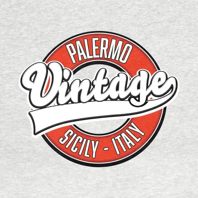 Palermo Sicily Italy vintage style logo by nickemporium1